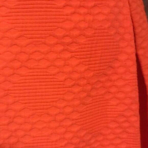Trina Turk Skirt Women Size 2 Orange Pleated Pockets Exposed Back Zipper Cotton - Picture 5 of 7
